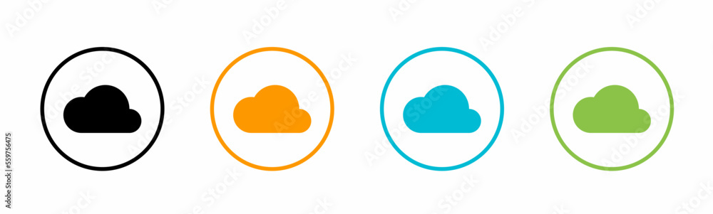 Cloud icon template set. Stock vector illustration. Cloud icon template set. Stock vector illustration.