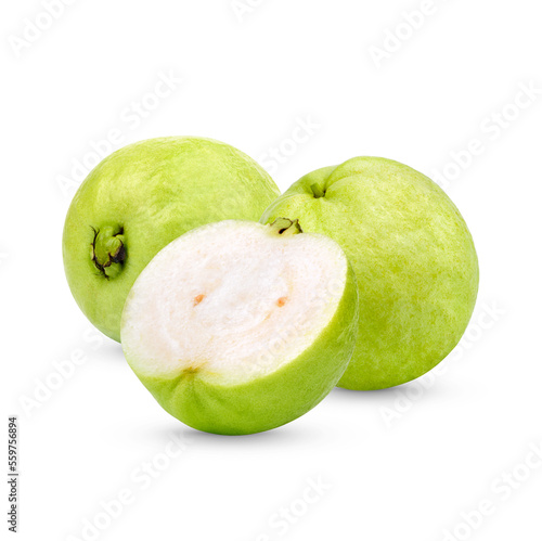 Fresh Guava fruit isolated on white background
