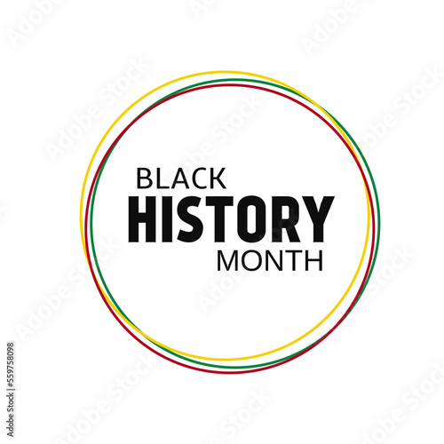 illustration vector graphic of banner black history month with circle