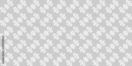 Pattern with decorative elements on gray. Seamless background. Texture for wallpaper. vector eps 10