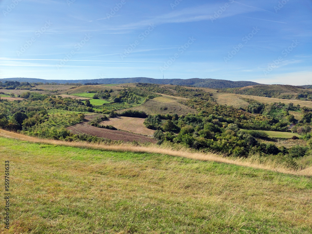Fototapeta premium autumn landscape on Fruska Gora National Park
