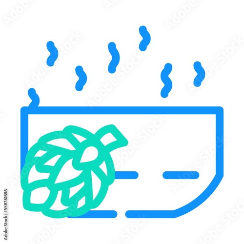boil artichoke color icon vector. boil artichoke sign. isolated symbol illustration