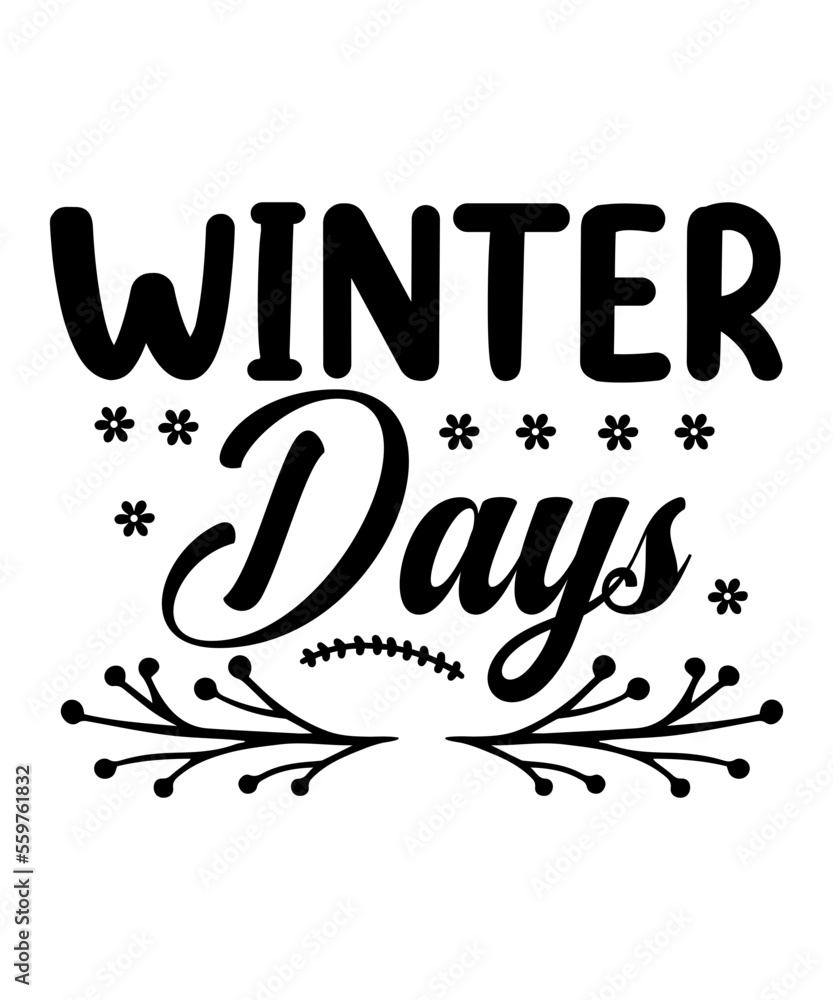 Winter Svg Bundle, Holiday Svg, Snow Svg, Sweater Weather Svg, Winter ...