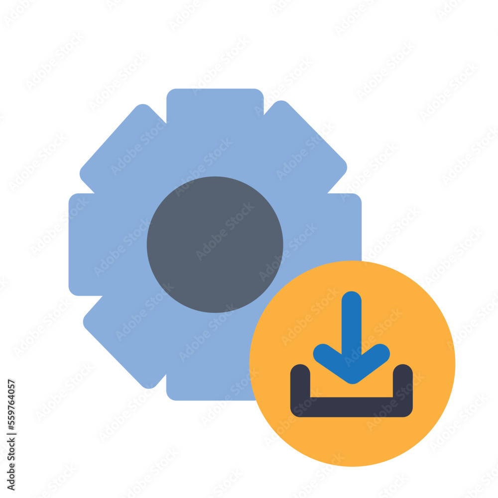 Obraz premium Download Flat Icon