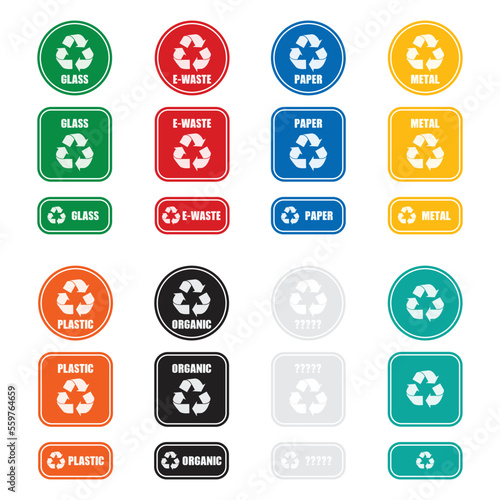 Recycle labels set