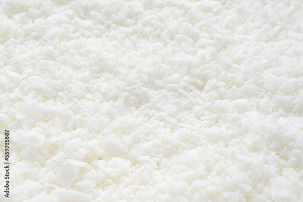 soy wax in flakes texture, closeup soy wax in flakes texture, closeup