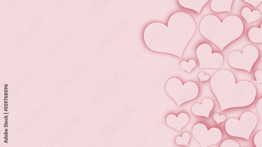heart love pink background for valentine day or wedding event