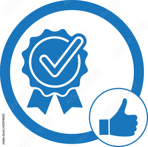 Advantage icon, benefit icon blue vector