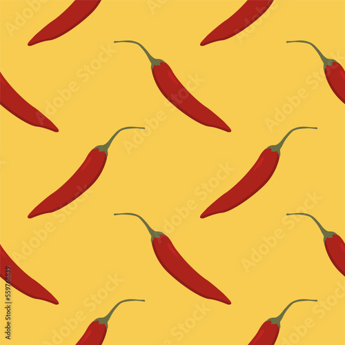 chili seamless pettern vector illustration.