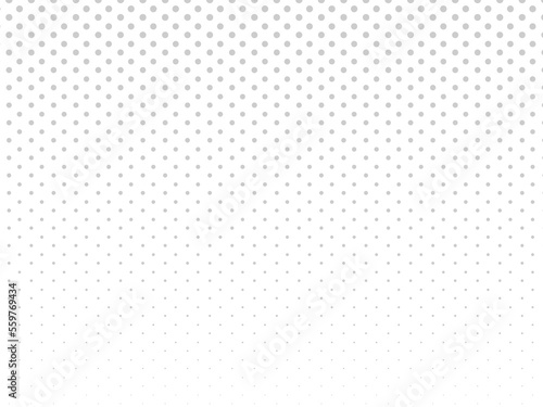 Abstract white geometric background with gray circles. Halftone effect