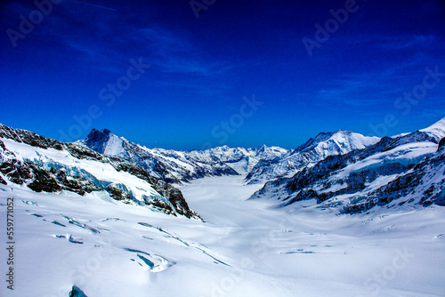 snow covered mountains in winter © shubham