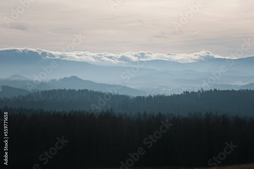 Góry Karkonosze, widoki na Karkonosze, Snieżka, Jelenia Góra, dom w górach, 