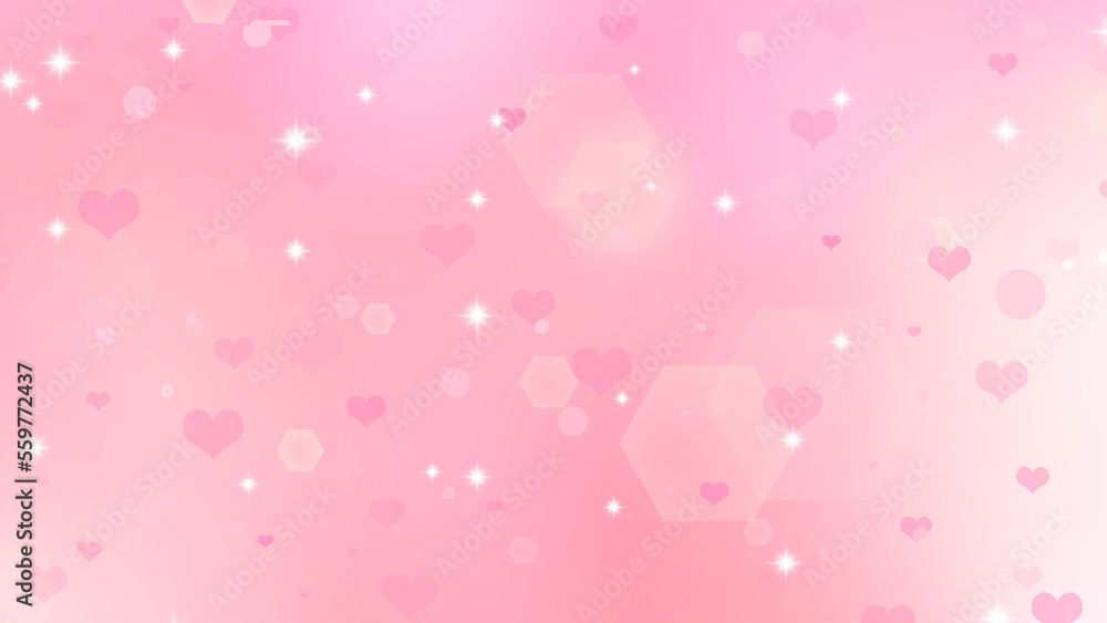 sparkle light love and bokeh light and love pink for valentine background