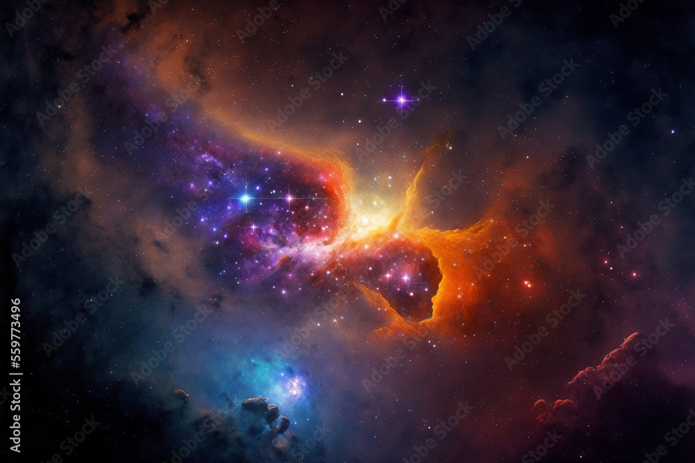 Obraz premium Generative Ai of interstellar medium and cosmic dust