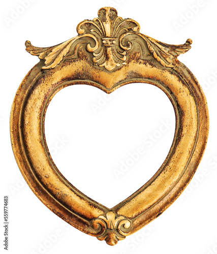 PNG Golden picture frame isolated on transparent background