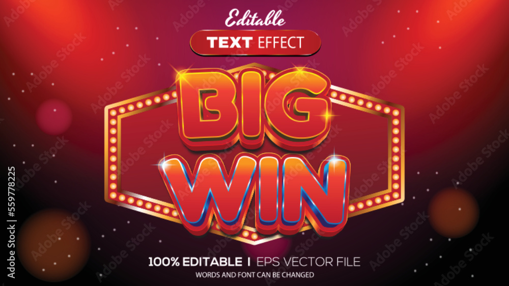 3d editable text effect casino theme