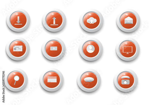 orange button photo