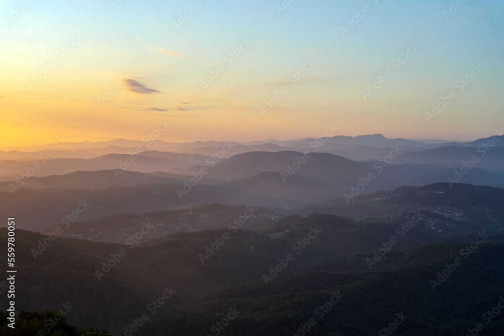 sunset in the mountains sunset in the mountains