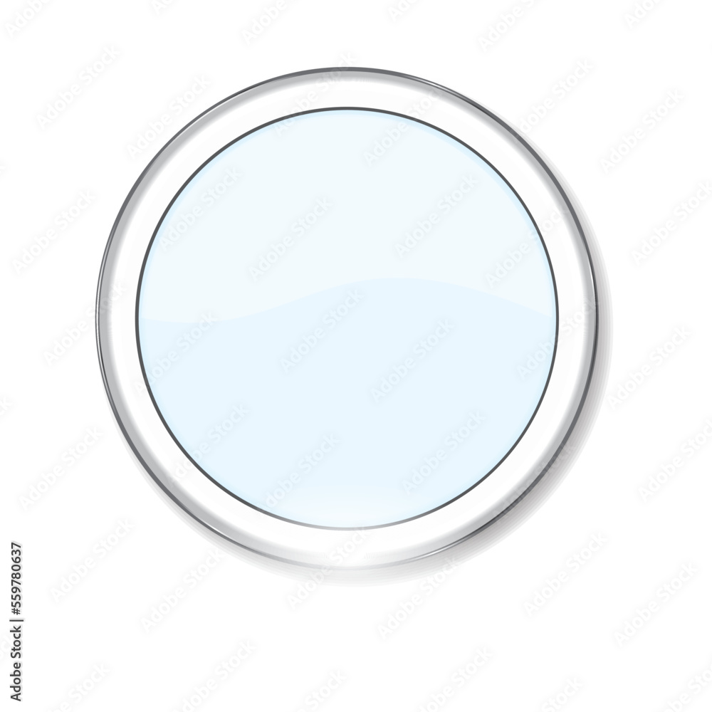 Empty white button isolated on a white background Empty white button isolated on a white background