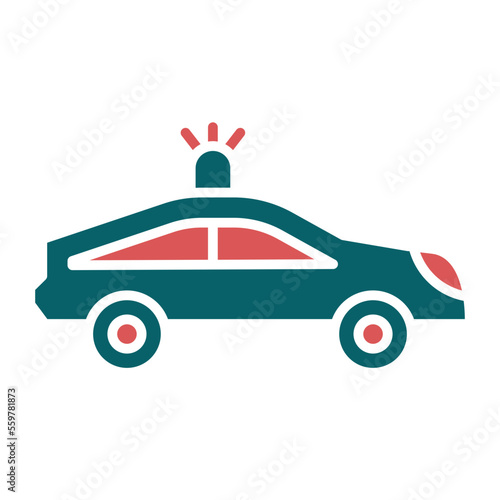 Police Car Icon Style