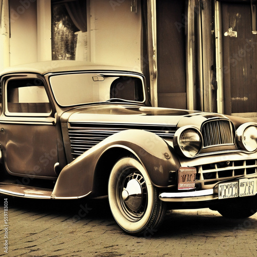 vintage car collection, generative ai © GERARD