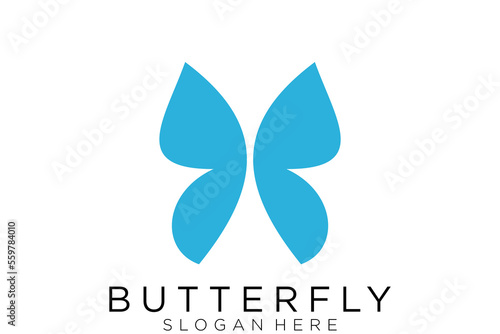 Butterfly logo, Gradient logo, butterfly, logo design, modern, graphic design, entre prise logo, business logo, Blue