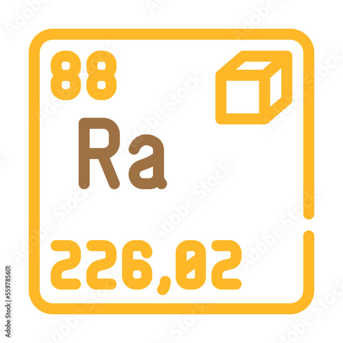radium chemical element color icon vector. radium chemical element sign. isolated symbol illustration