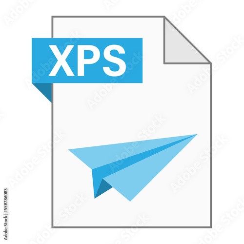 Modern flat design of XPS file icon for web