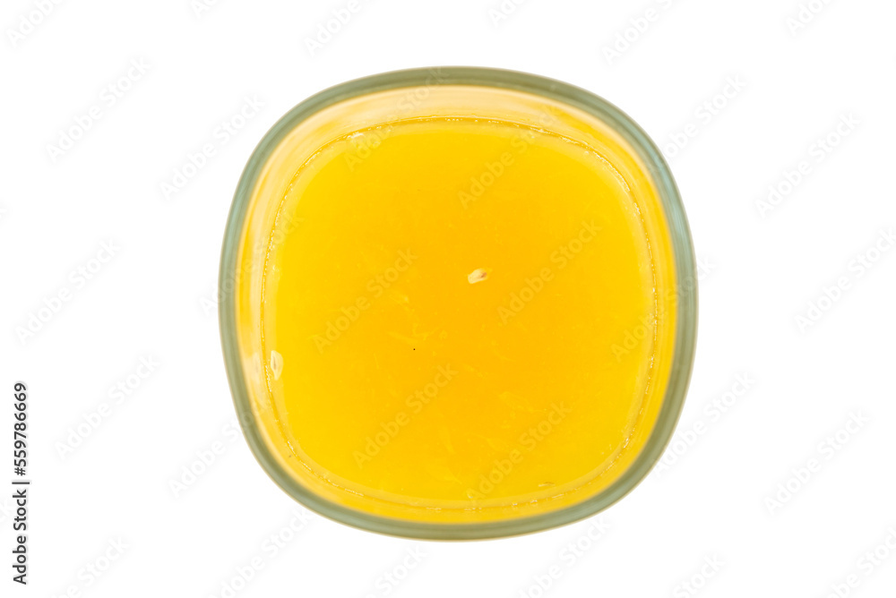 The glass of fresh orange juice The glass of fresh orange juice
