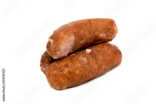 the tasty fried, grilled sausage