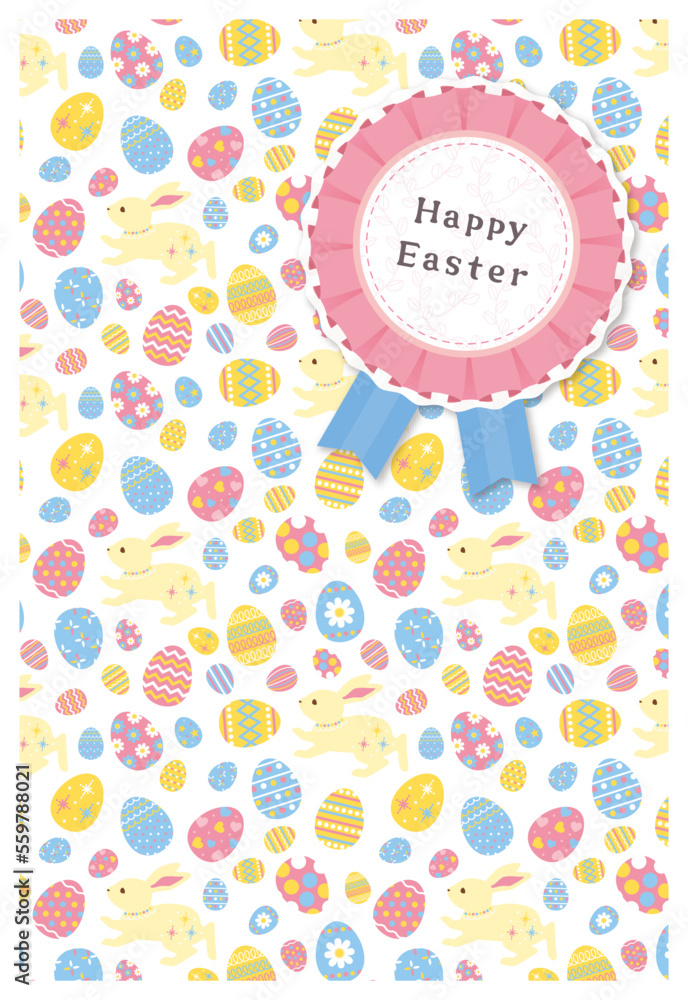 Happy Easter/イースターを祝うかわいいイースターカード/ハガキサイズ Happy Easter/イースターを祝うかわいいイースターカード/ハガキサイズ