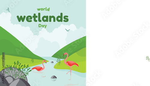 world wetlands day vector illustration design