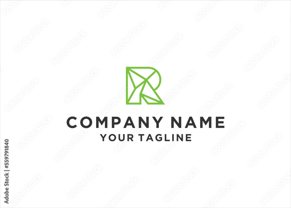 Initial Letter R Monogram Logo Design Vector Initial Letter R Monogram Logo Design Vector