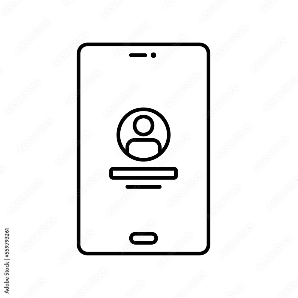 Mobile smartphone user security login icon Mobile smartphone user security login icon