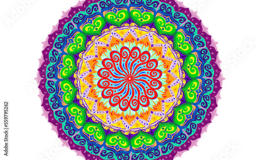 colorful spiritual symbol motif