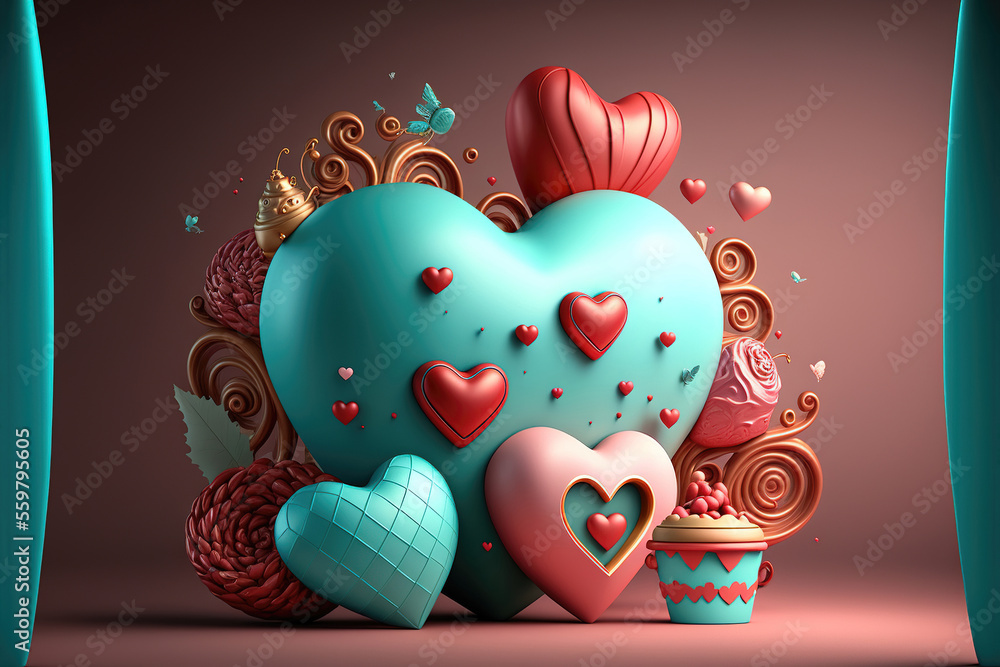 1100 Teal Hearts Stock Photos Pictures  RoyaltyFree Images  iStock