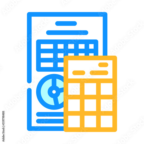 financial esg color icon vector. financial esg sign. isolated symbol illustration
