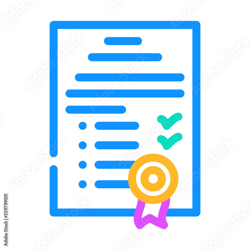standard esg color icon vector. standard esg sign. isolated symbol illustration