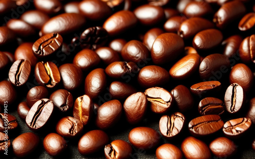 background of coffee beans  empty space
