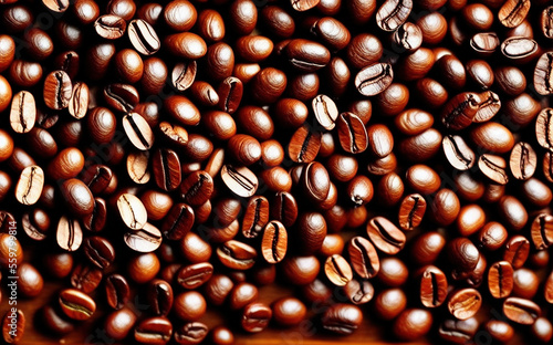 background of coffee beans  empty space