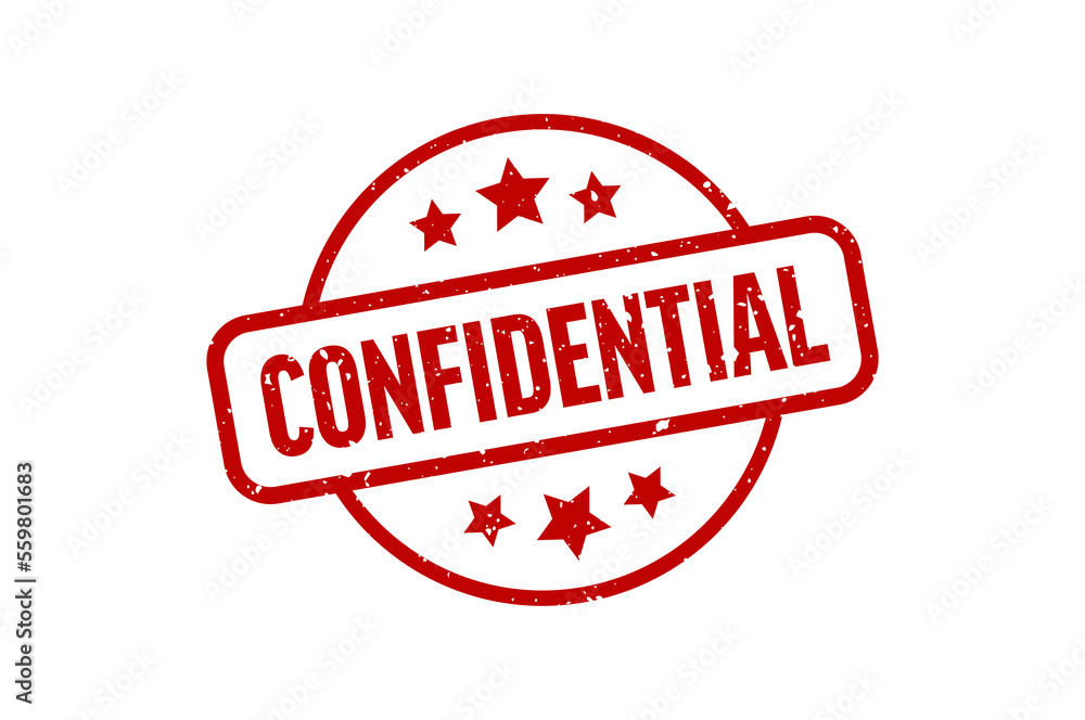 Confidential - Stamp, Imprint, Seal Template. Vector Stock Illustration