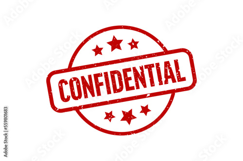 Confidential - Stamp, Imprint, Seal Template. Vector Stock Illustration
