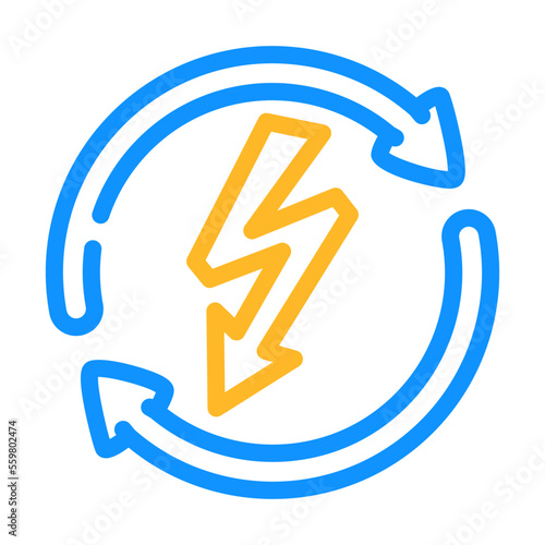 energy esg color icon vector. energy esg sign. isolated symbol illustration