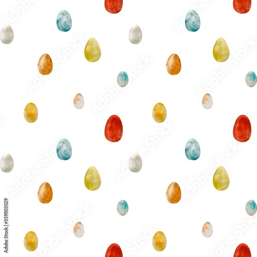 Egg Easter colors seamless pattern a watercolor