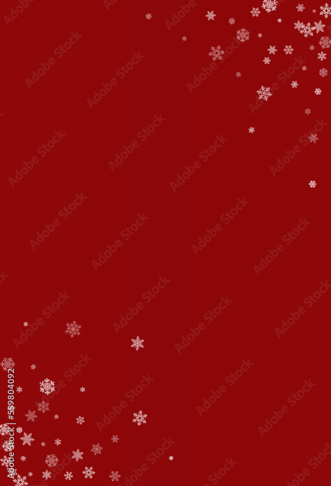 Gray Snowflake Vector Burgundy Background. Winter