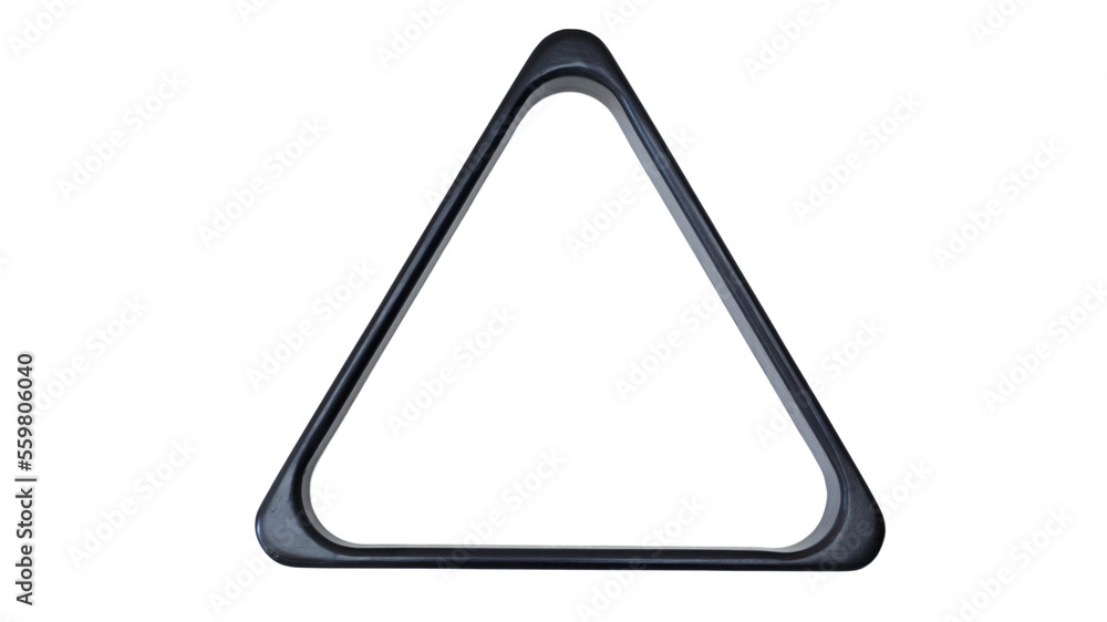 Triangle, accessories for the sport of playing billiards. Billiard triangle isolated on white background. Triangle, accessories for the sport of playing billiards. Billiard triangle isolated on white background.