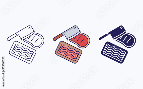 Ground beef cut icon