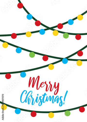 christmas card with baubles