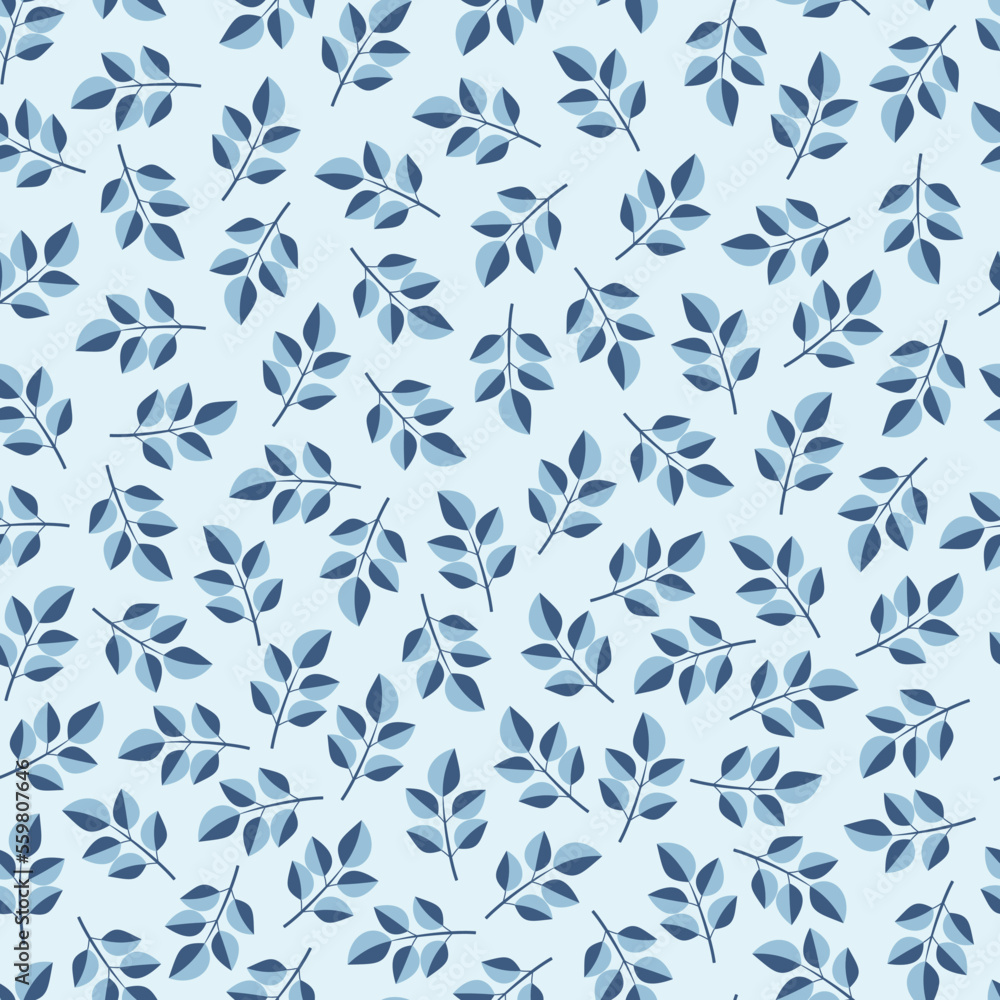 Floral seamless surface pattern of tropical branches of leaves. Allover foliage patterned background. Continuous repeat texture Floral seamless surface pattern of tropical branches of leaves. Allover foliage patterned background. Continuous repeat texture