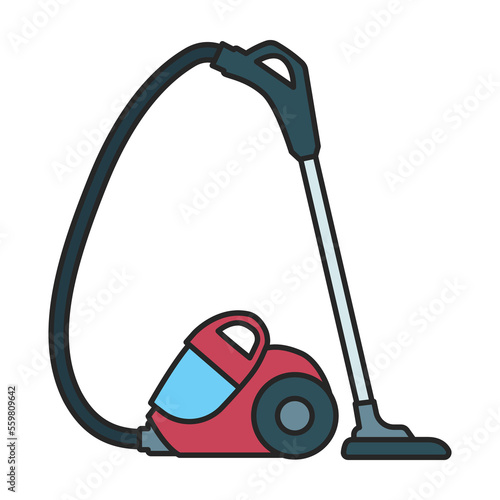 Vacuum cleaner vector icon.Color vector icon isolated on white background vacuum cleaner .